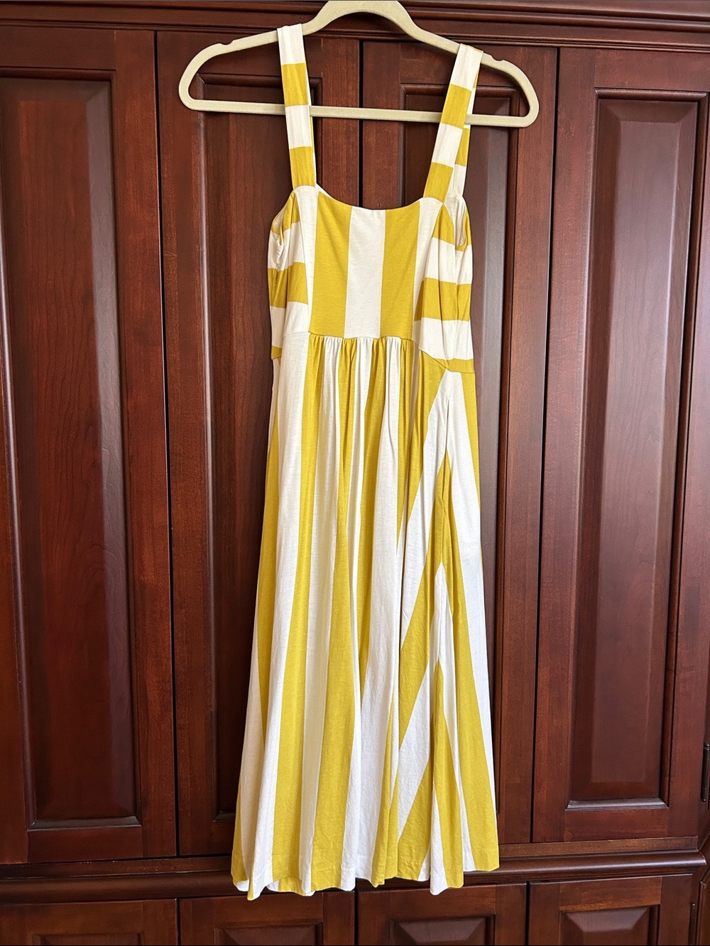 Yellow & White Striped ladies Boden cotton Sundress - Picture 4 of 6